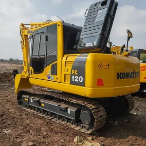 Durable Construction Site Steel Track High Power Hydraulic System Low Maintenance Cost Komatsu Pc120 Used Excavator