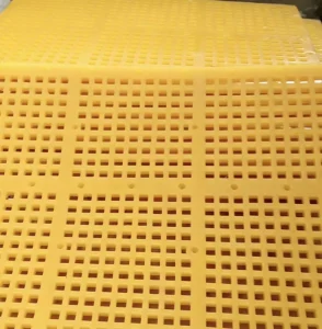 Durable Polyurethane Mining Sieve Plate Customized PU Tensioned Screen Mesh for Mineral Dressing Equipment