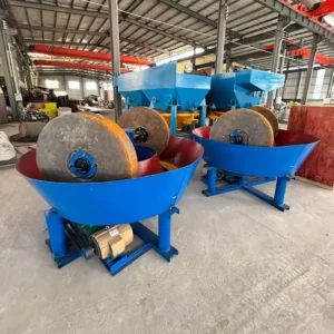 Durable Stable Wet Pan Mill 900 Gold Grinding Mill with Motor Bearing Gearbox for Gold Ore Grinding