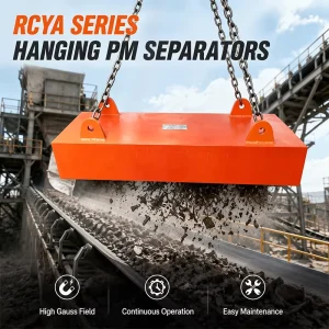 Durable Suspension Magnetic Separator For Industrial Waste Recycling And Construction Debris Treatment