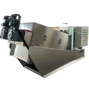 ECOL302 Multi Disk Volute Screw Press Sludge Dewatering Machine with Stainless Steel Motor Gearbox 1 Year Warranty High Capacity