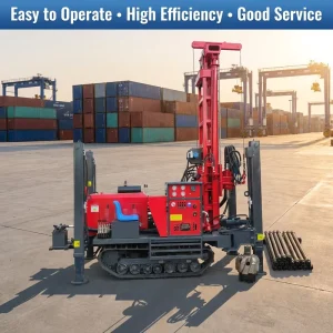 Easy Operate High Efficiency Crawler Diesel Engine Hydraulic Rotary 300m Water Well Drilling Machine