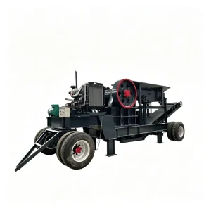 Easy Transport Support 300×500 Tire Type Mobile Jaw Crusher for Quarry, Mine and Construction Waste Recycling