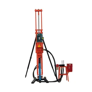 Electric DTH Drill Rig with Rubber Track Crawler Mobile Rock Drilling Equipment for Mountain