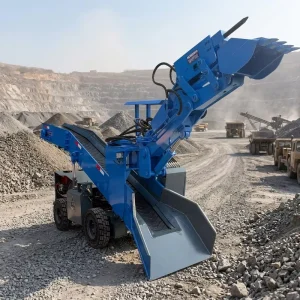 Electric Hydraulic Mucking Loader with 15kw Motor Power 80m/h Capacity for Underground Mining South America