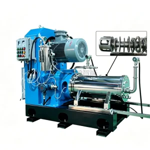Electric Stainless Steel Sand Mill Grinding Machine with Pump and Gear for Super Fine Particle Size Reduction