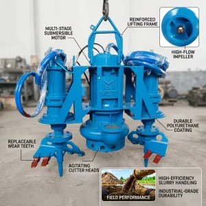 Electric Submersible Dredge Pump with Cutter Head for Sand Pumping
