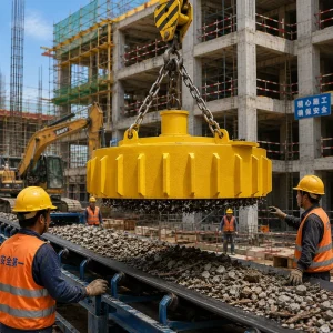 Electromegnic Iron Remover for Stone Aggregate Cement and Building Material Purification
