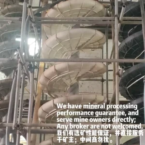Energy Saving Gold Tailing Spiral Concentrator Gravity Separation Reduce Operation Cost