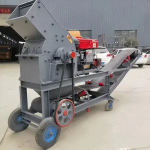 Engine Mini Stone Crusher 400*600 240×450 Crusher With New Gear Motor Stone Breaking Machine