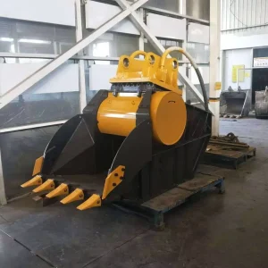 Excavator Hydraulic Rock Crusher Bucket for Concrete Rock Stone Crushing