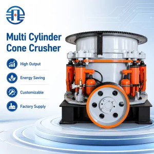 FEIFAN OEM Complete Crushing Station Suitable for Portable Mobile Plant Application Multi Cylinder Hydraulic Cone Crusher