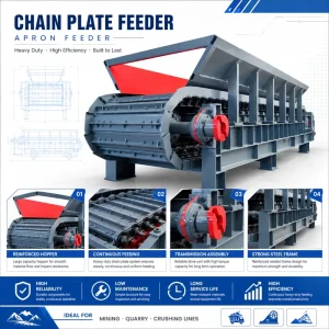 FEIFAN OEM High Efficiency Mineral Vibration Feeder Quarry Mining Feeder with Adjustable Track Vibration
