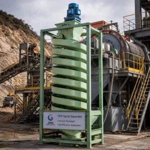 FRP Glass Fiber Reinforced Spiral Separator Mining Spiral Chute Gravity Concentrator for Iron Tin Gold Ore Beneficiation Plant