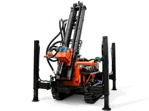 FY180 Hydraulic Rotary Drilling Rig Portable Diesel Water Well Drilling Machine 220V Gear and Pump Max 200m Pneumatic Hammer