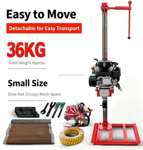 Factory Cost Small for Portable Gasoline Geotechnical Exploration Investigation Mine Core Soil Sample Drilling Rig Max.20m Depth