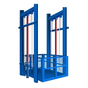 Factory Customized Hydraulic Cargo Lifts Elevators 1-20TON Load Capacity Vertical Lifting Steel Double Rail
