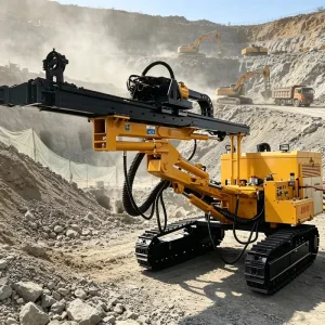 Factory Direct Heavy Tracked DTH Blast Hole Drill for Overburden Removal and Surface Mining DTH Rig