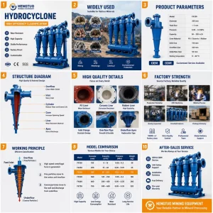 Factory Direct Hydrocyclone Separator Mining Hydro Cyclone for Gold Copper Iron Ore Mineral Processing Equipment