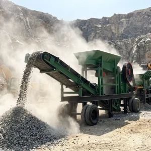Factory Direct Mobile Primary Jaw Crusher AC Motor Heavy Duty Stone Rock Breaker Max.15t/h for Remote Infrastructure
