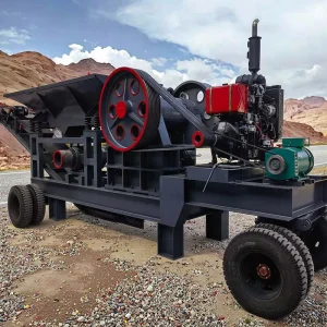 Factory Direct Portable Mobile PE400x600 Diesel Powered Jaw Crusher Vibrating Feeder Belt Conveyor Gear Motor