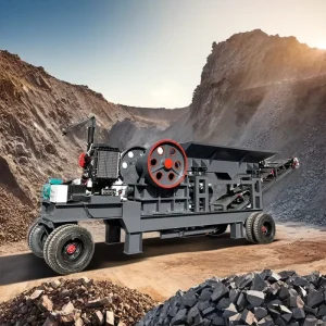 Factory Direct Portable Mobile PE400x600 Diesel Powered Jaw Crusher with Vibrating Feeder and Belt Conveyor