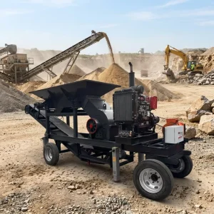 Factory Direct Sale Mobile Hammer Crusher with Wheels Oil electric Portable Rock Crushing Station Stone Crusher Impact Crusher