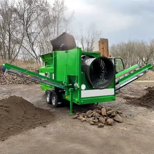 Factory Direct Sale New Model MTS1230 Electric Motor Rotary Drum Sifter Sieve Plant for Compost Sand Topsoil