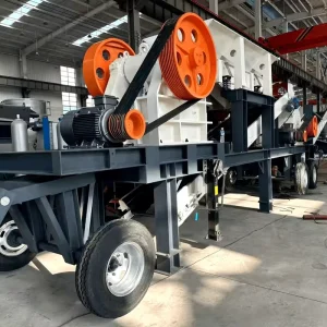 Factory Direct Sales 50 Tph Mobile Jaw Crusher Portable Gold Electric Jaw Crusher with Conveyor