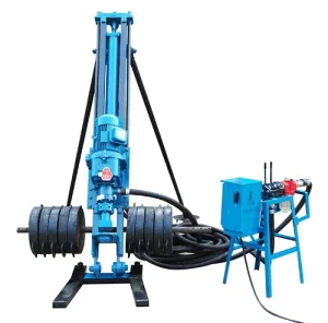 Factory Direct Small Electric Pneumatic DTH Drilling Rig Portable Rock Drilling Machine for Slope Anchor Blasting Hole Drilling