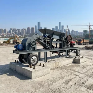 Factory Direct sale Concrete Mobile motor powered Jaw Crusher PE400*600