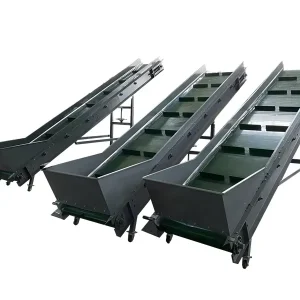 Factory Portable Inclined Belt Lift Conveyor Cargo Loader With Iron Removal