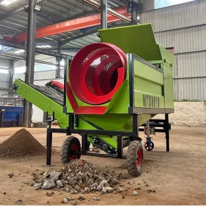 Factory Price Compost Drum Sieve Sand Stone Sewage Drum Screen Separator Topsoil Stone Small Screening Machine