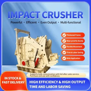 Factory Price PF1416 Impact Crusher 50-90t/h Capacity for Limestone River Stone Cobble Mountain Rock Crushing