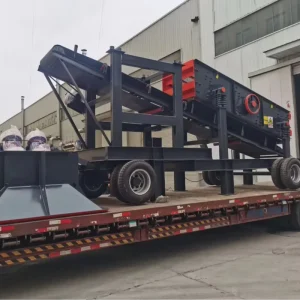 Factory Price Wheel Mounted Mobile Screening Equipment 2YS1237 Portable Sand Gravel Vibrating Screen