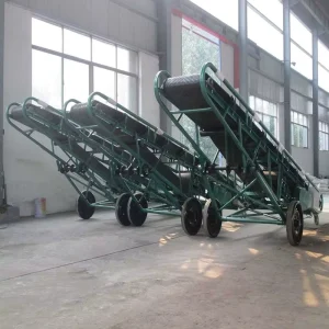 Factory Sold Movable Conveyor for Container Unloading Economical Rubber Belt Material