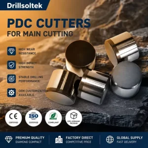 Factory Supply PDC Diamond Cutter for Rock Drilling Tools Oil Gas Drilling Equipment Replacement Parts