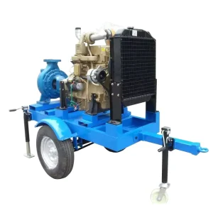 Farm Agricultural Irrigation Use Diesel Engine Water Pump With Trailer