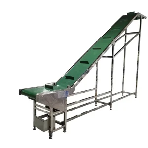 Feeder Sloped Climbing Belt Transporting Stainless Steel Incline Belt Conveyors For Restaurant Logistic Truck Load