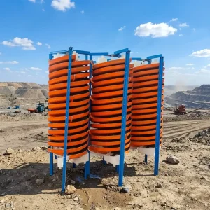 Fiberglass Sluice Iron Removal Equipment for Sulfide chromium Ore and Gold Sand Spiral Sluice Gravity Separation Production Line