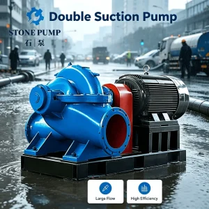 Flood Drainage Pump High Capacity Anti Clog Double Suction Centrifugal Pump for Urban Flood Control