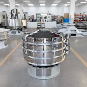 Food Grain Vibrating Screen with Motor for Rice Wheat Seed Size Grading Stainless Steel High Efficiency Food Processing