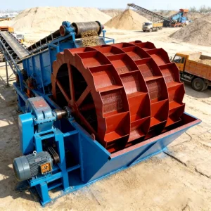 Four-row Sand and Gravel Washing Equipment Wheel Bucket Sand Washer Silica River Sand Washing Machine