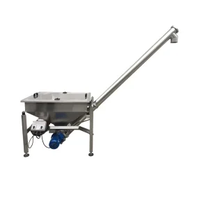 Full Stainless Steel Milk Rice Powder Inclined Screw Conveyor Auger Elevator Feeder with Hopper