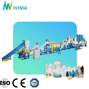 Fully Automatic HDPE & Rigid PP Bottle Washing Line with Bale Opener Motor Gearbox Dewatering Machine for Recycling Plants