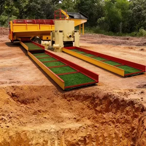 GMTS1555 Gold Drum Screen Sand Gravel Rotary Separator Placer Gold Wash Trommel Mineral Sizing Machine Alluvial Gold Wash Plant