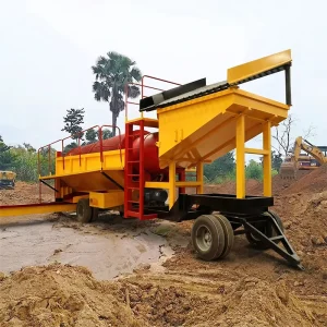 GMTS1555 Gold Trommel Portable Gold Washing Plant Placer Gold Separator Compact Rotary Drum Screen Machine