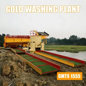 GMTS1555 placer gold rotary drum gold washing plant sand gravel trommel screen mobile alluvial gold washer separator machine