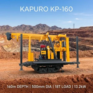 Geological Investigation Soil Testing Diesel Rock Drilling Rig for Construction and Water Wells with Remote Control