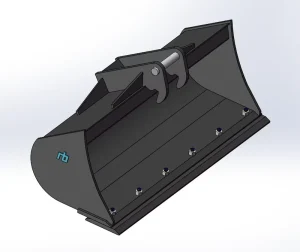 German Industry Standard MS03 Mud Bucket Heavy Duty Digging Bucket Fit 1.7T Mini Excavator With MS03 Quick Hitch Attachment